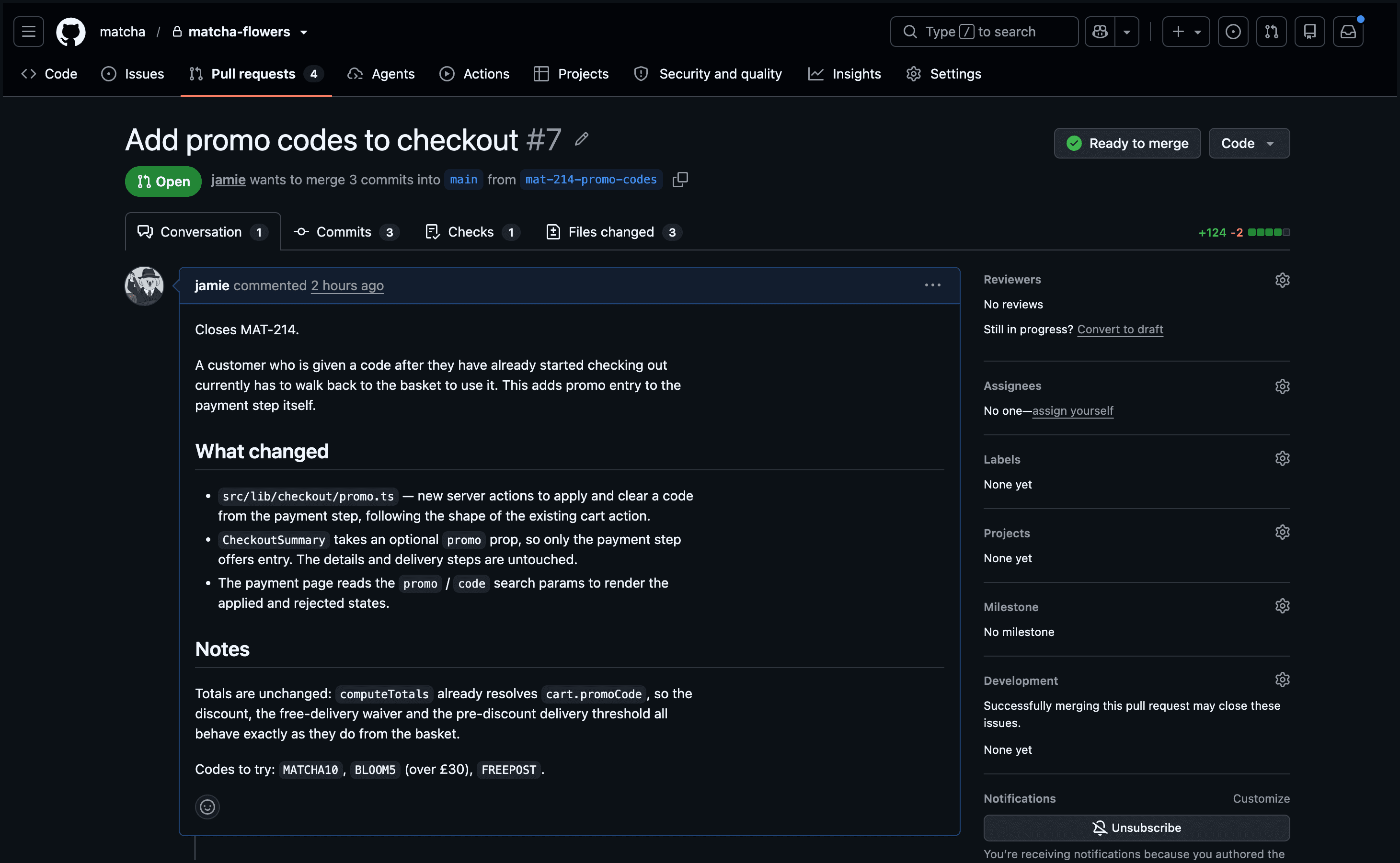 PR #7 · closes MAT-214, from mat-214-promo-codes